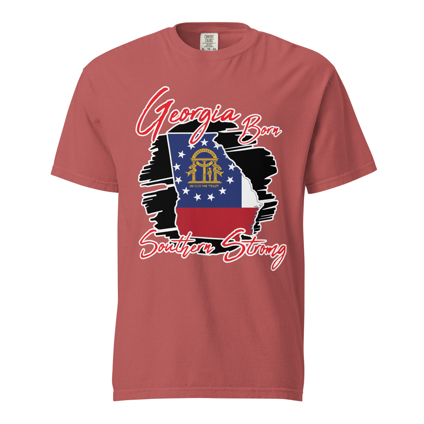 ${Georgia State (Heavyweight t-shirt)} ${USA Love Georgia State Unisex Garment-dyed t-shirt} ${xadaprints.com} ${XADA PRINTS