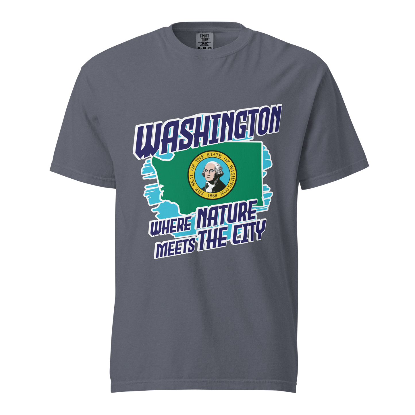 ${Washington State (Heavyweight t-shirt)} ${USA Love Washington State Unisex Garment-dyed t-shirt} ${xadaprints.com} ${XADA PRINTS