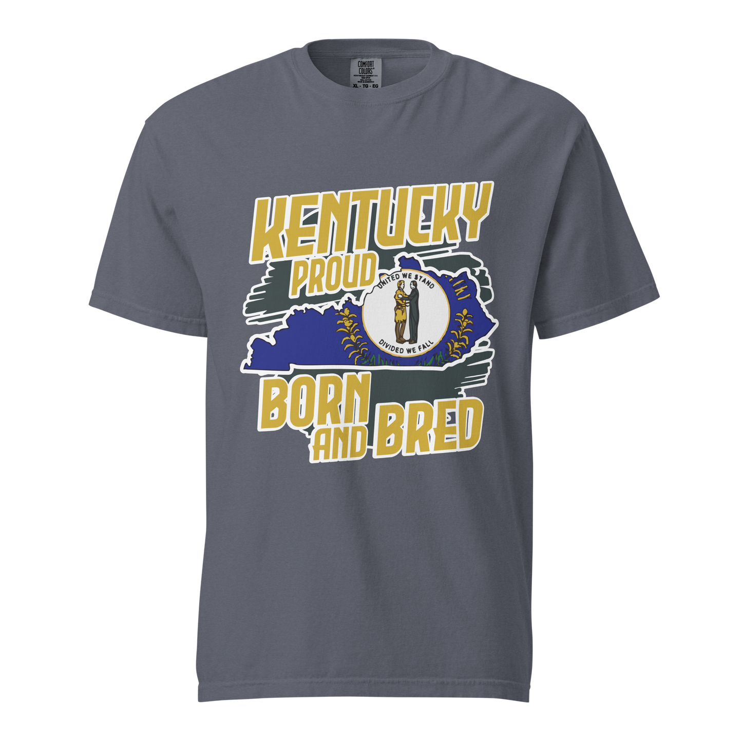 ${Kentucky State (Heavyweight t-shirt)} ${USA Love Kentucky State Unisex Garment-dyed t-shirt} ${xadaprints.com} ${XADA PRINTS