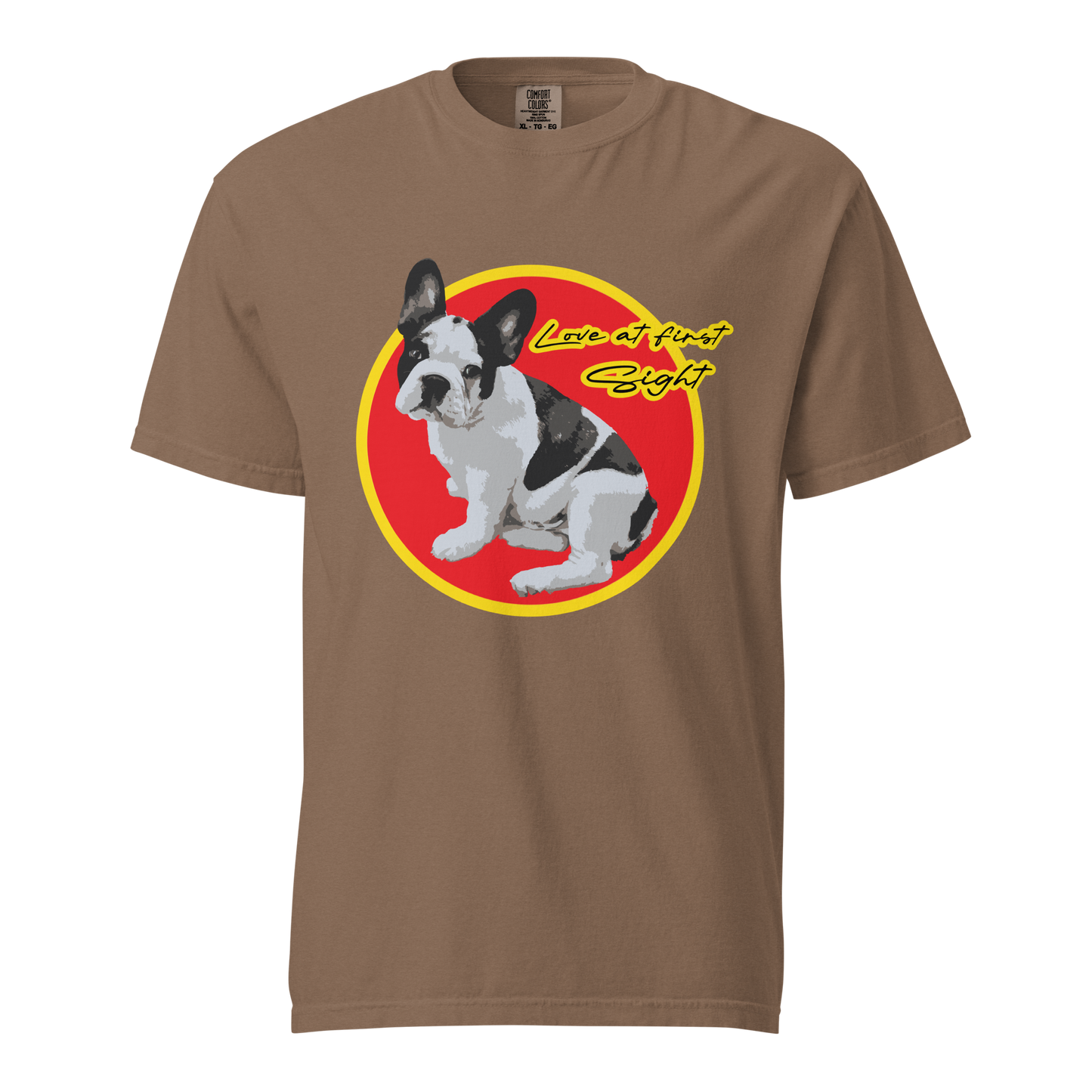 ${French Bulldog (Heavyweight t-shirt)} ${Pet Lovers French Bulldog Unisex (Heavyweight t-shirt)} ${xadaprints.com} ${XADA PRINTS}