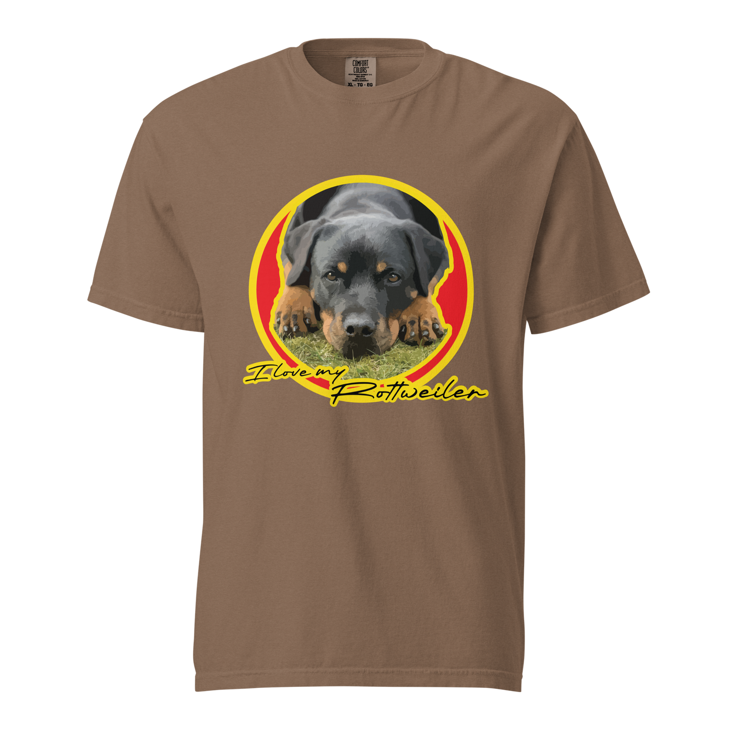 ${Rottweiler (Heavyweight t-shirt)} ${Pet Lovers Rottweiler Unisex (Heavyweight t-shirt)} ${xadaprints.com} ${XADA PRINTS}