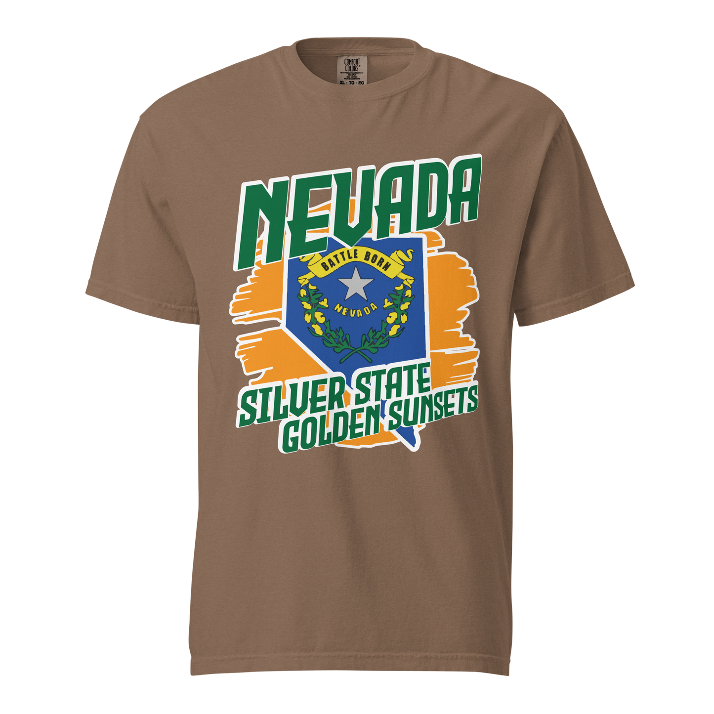 ${Nevada State (Heavyweight t-shirt)} ${USA Love Nevada State Unisex Garment-dyed t-shirt} ${xadaprints.com} ${XADA PRINTS