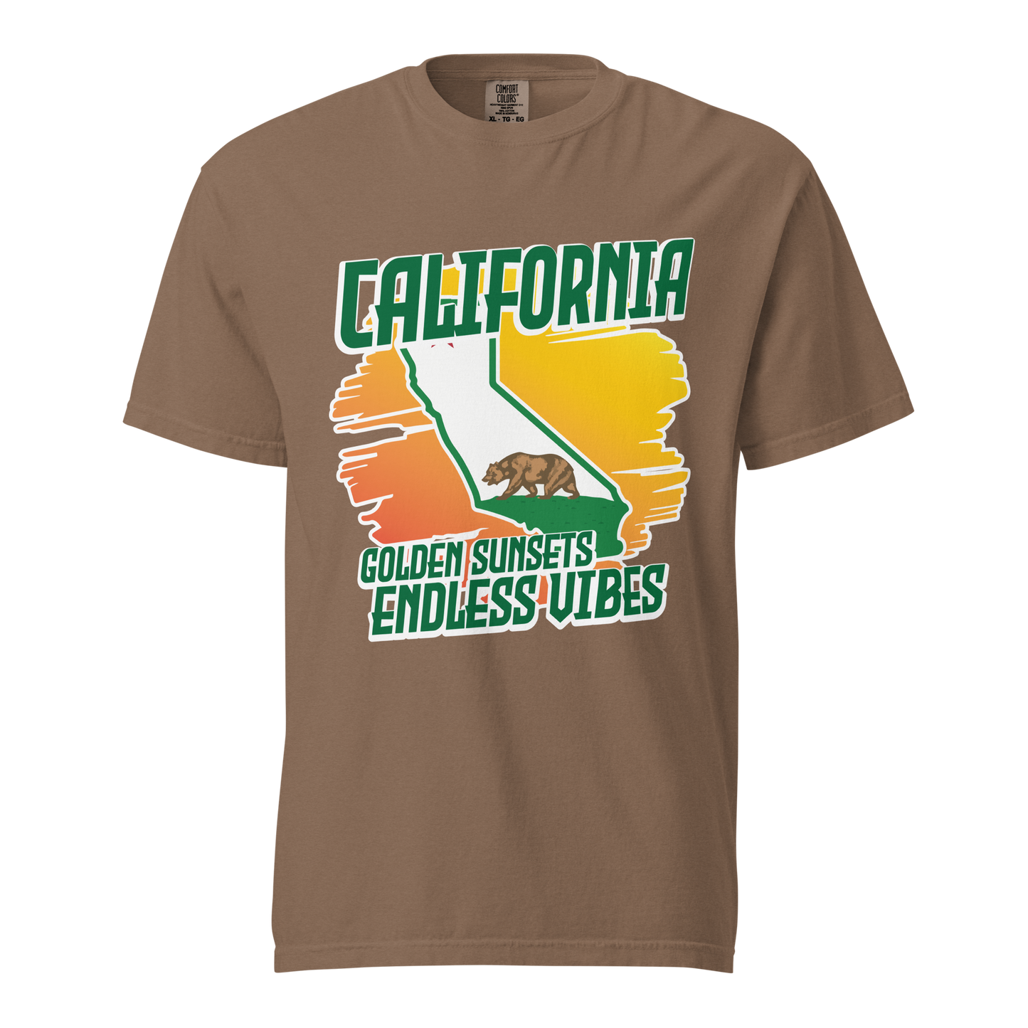 ${California State (Heavyweight t-shirt)} ${USA Love California State Unisex Garment-dyed t-shirt} ${xadaprints.com} ${XADA PRINTS