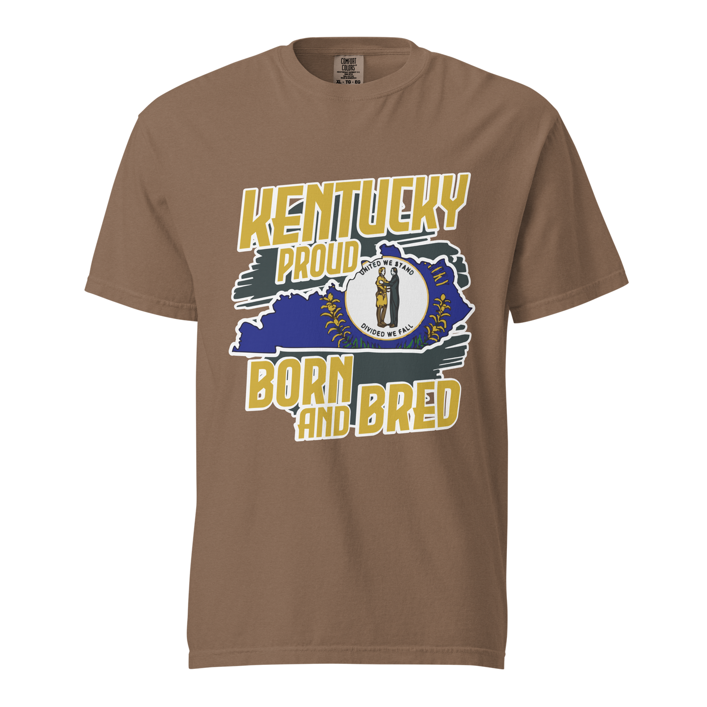 ${Kentucky State (Heavyweight t-shirt)} ${USA Love Kentucky State Unisex Garment-dyed t-shirt} ${xadaprints.com} ${XADA PRINTS