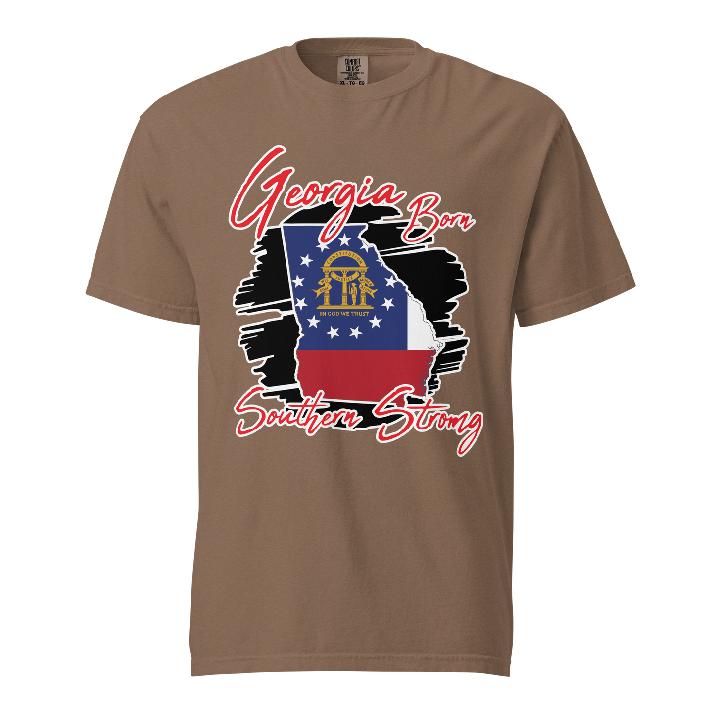 ${Georgia State (Heavyweight t-shirt)} ${USA Love Georgia State Unisex Garment-dyed t-shirt} ${xadaprints.com} ${XADA PRINTS