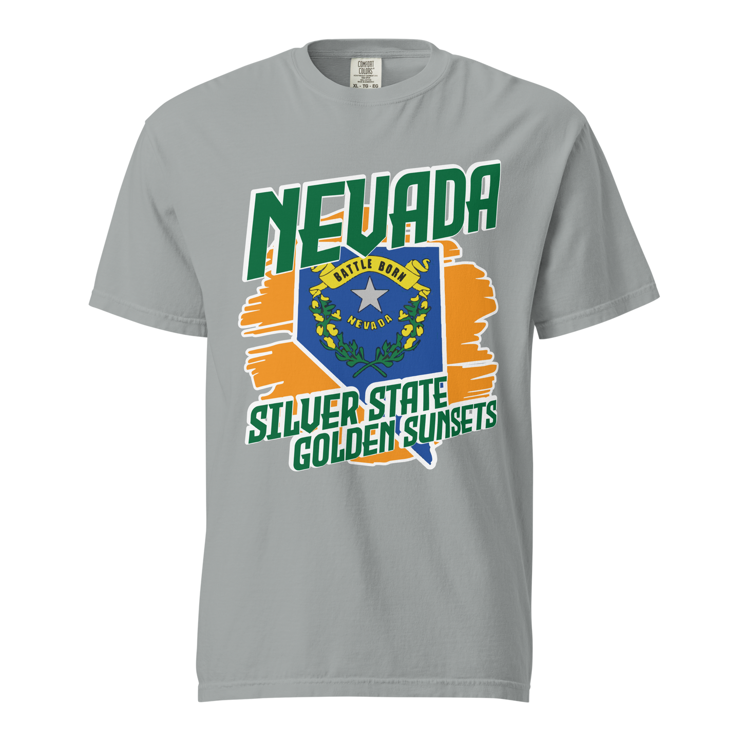 ${Nevada State (Heavyweight t-shirt)} ${USA Love Nevada State Unisex Garment-dyed t-shirt} ${xadaprints.com} ${XADA PRINTS