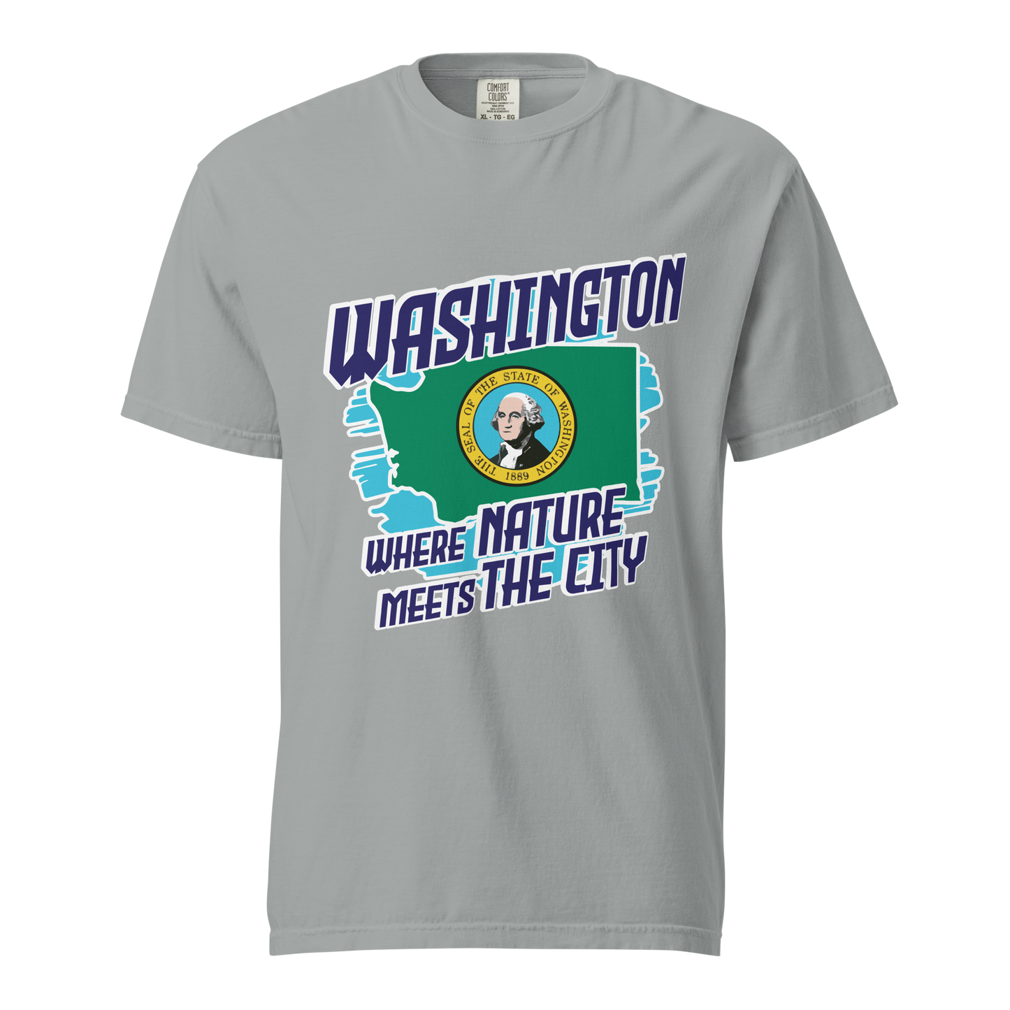 ${Washington State (Heavyweight t-shirt)} ${USA Love Washington State Unisex Garment-dyed t-shirt} ${xadaprints.com} ${XADA PRINTS
