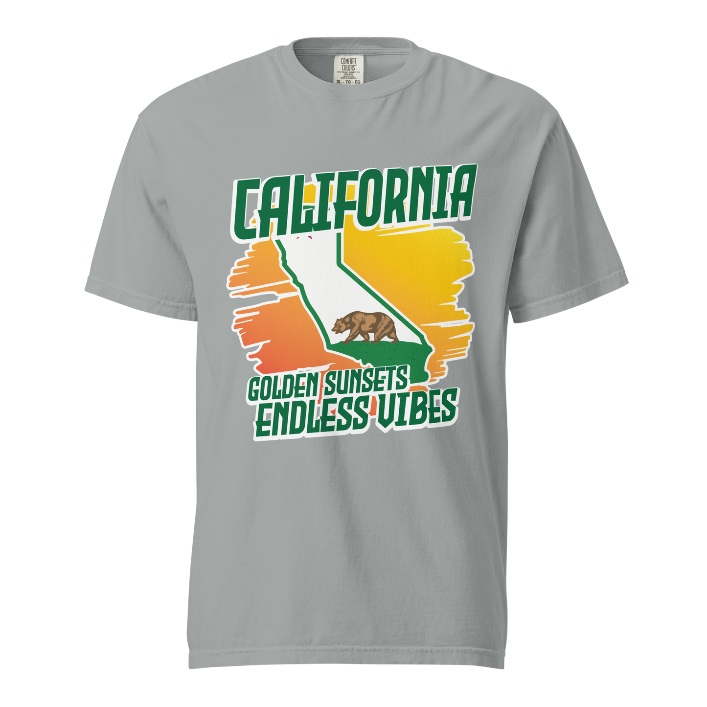 ${California State (Heavyweight t-shirt)} ${USA Love California State Unisex Garment-dyed t-shirt} ${xadaprints.com} ${XADA PRINTS