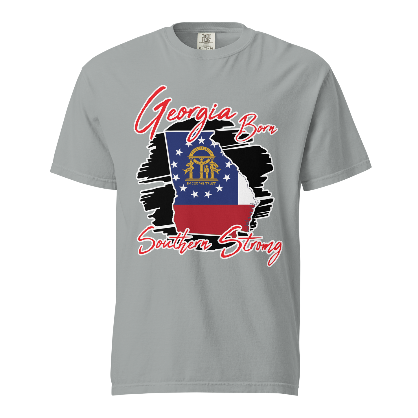 ${Georgia State (Heavyweight t-shirt)} ${USA Love Georgia State Unisex Garment-dyed t-shirt} ${xadaprints.com} ${XADA PRINTS