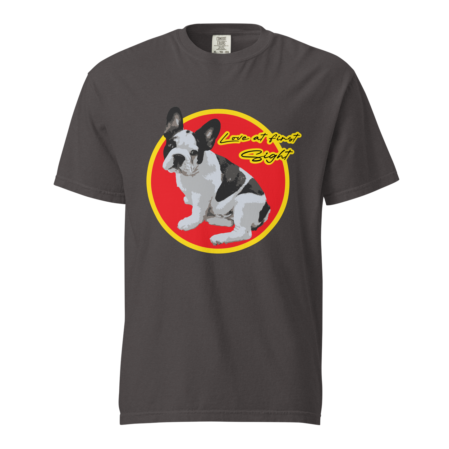 ${French Bulldog (Heavyweight t-shirt)} ${Pet Lovers French Bulldog Unisex (Heavyweight t-shirt)} ${xadaprints.com} ${XADA PRINTS}