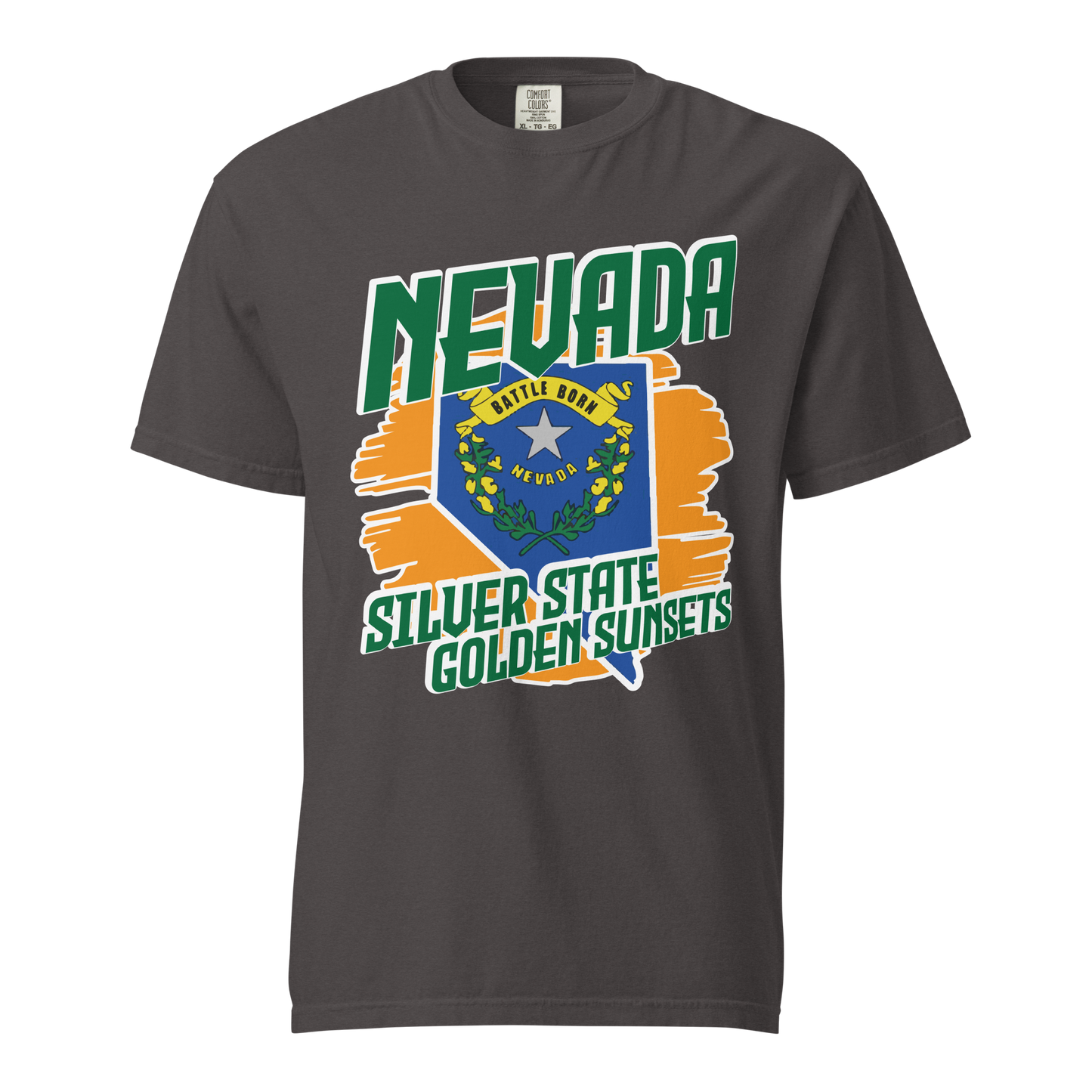 ${Nevada State (Heavyweight t-shirt)} ${USA Love Nevada State Unisex Garment-dyed t-shirt} ${xadaprints.com} ${XADA PRINTS