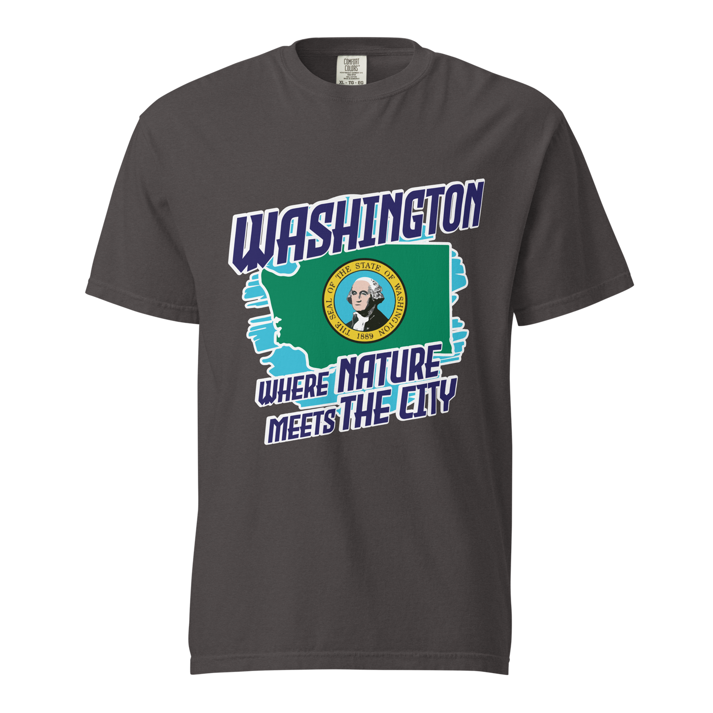 ${Washington State (Heavyweight t-shirt)} ${USA Love Washington State Unisex Garment-dyed t-shirt} ${xadaprints.com} ${XADA PRINTS