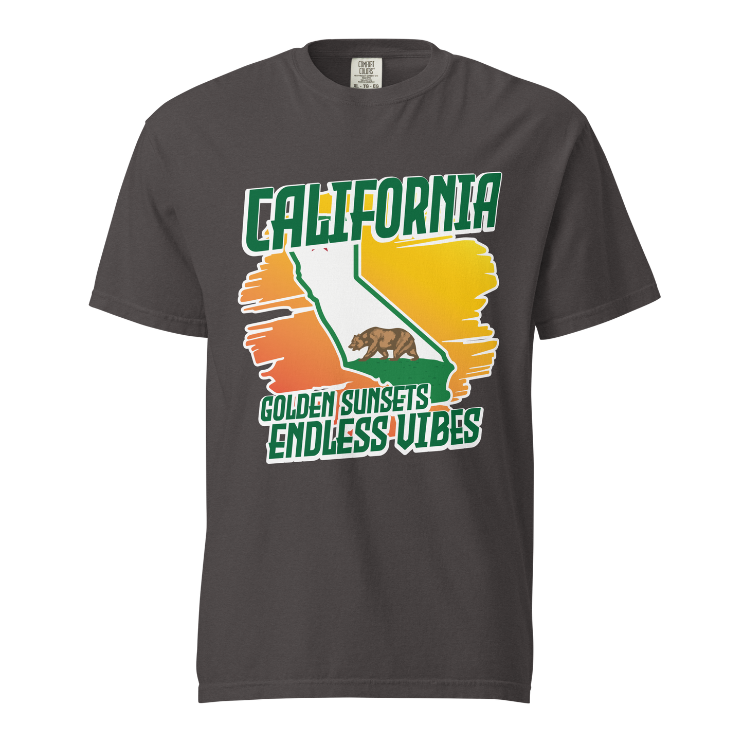${California State (Heavyweight t-shirt)} ${USA Love California State Unisex Garment-dyed t-shirt} ${xadaprints.com} ${XADA PRINTS