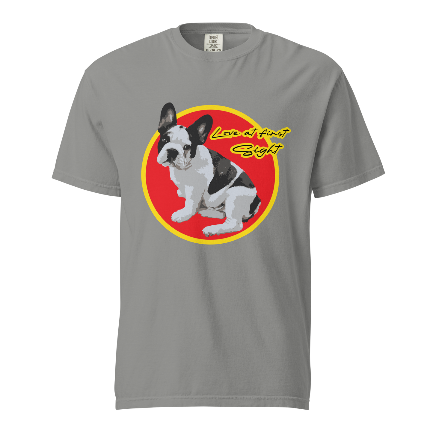 ${French Bulldog (Heavyweight t-shirt)} ${Pet Lovers French Bulldog Unisex (Heavyweight t-shirt)} ${xadaprints.com} ${XADA PRINTS}