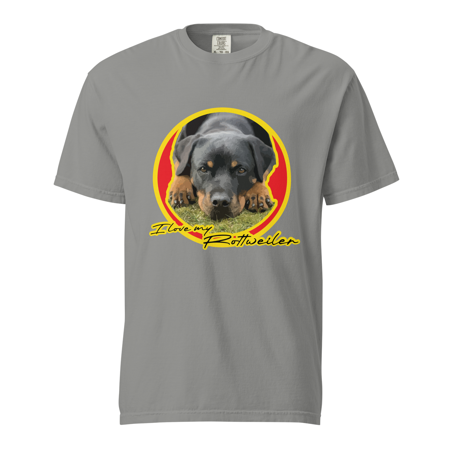 ${Rottweiler (Heavyweight t-shirt)} ${Pet Lovers Rottweiler Unisex (Heavyweight t-shirt)} ${xadaprints.com} ${XADA PRINTS}