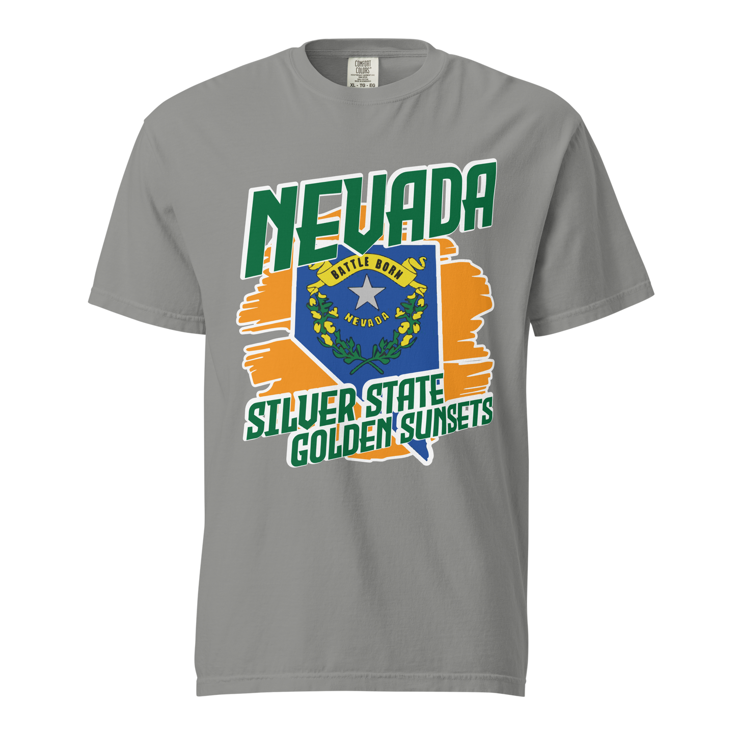 ${Nevada State (Heavyweight t-shirt)} ${USA Love Nevada State Unisex Garment-dyed t-shirt} ${xadaprints.com} ${XADA PRINTS