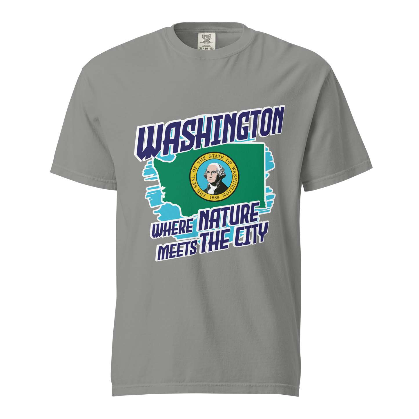 ${Washington State (Heavyweight t-shirt)} ${USA Love Washington State Unisex Garment-dyed t-shirt} ${xadaprints.com} ${XADA PRINTS