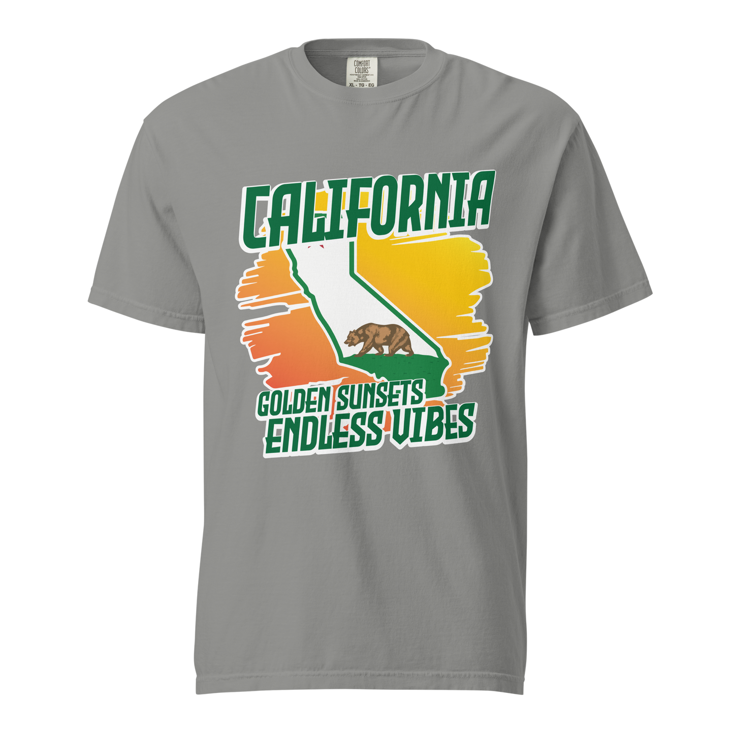 ${California State (Heavyweight t-shirt)} ${USA Love California State Unisex Garment-dyed t-shirt} ${xadaprints.com} ${XADA PRINTS