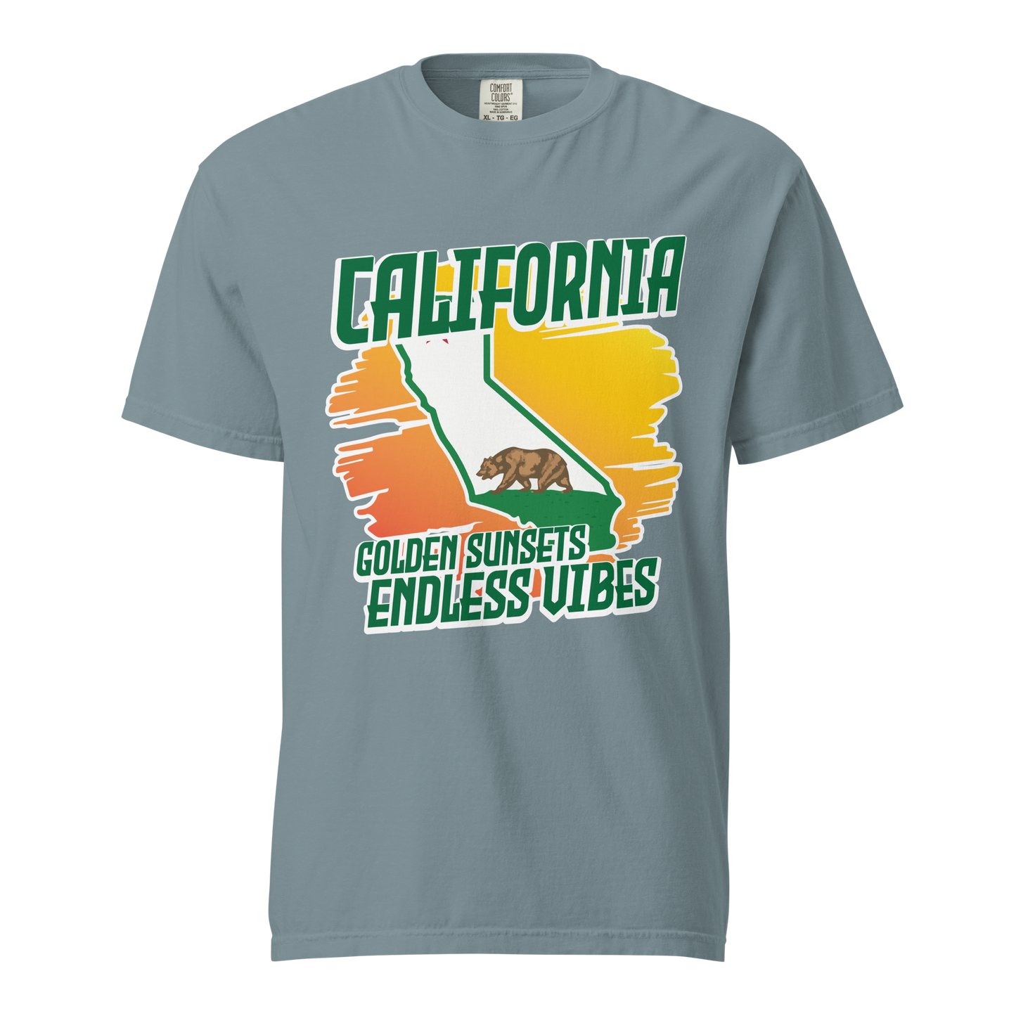 ${California State (Heavyweight t-shirt)} ${USA Love California State Unisex Garment-dyed t-shirt} ${xadaprints.com} ${XADA PRINTS