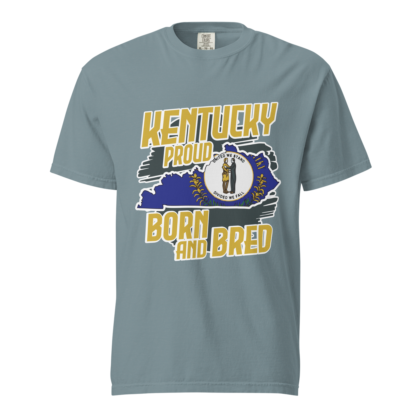 ${Kentucky State (Heavyweight t-shirt)} ${USA Love Kentucky State Unisex Garment-dyed t-shirt} ${xadaprints.com} ${XADA PRINTS