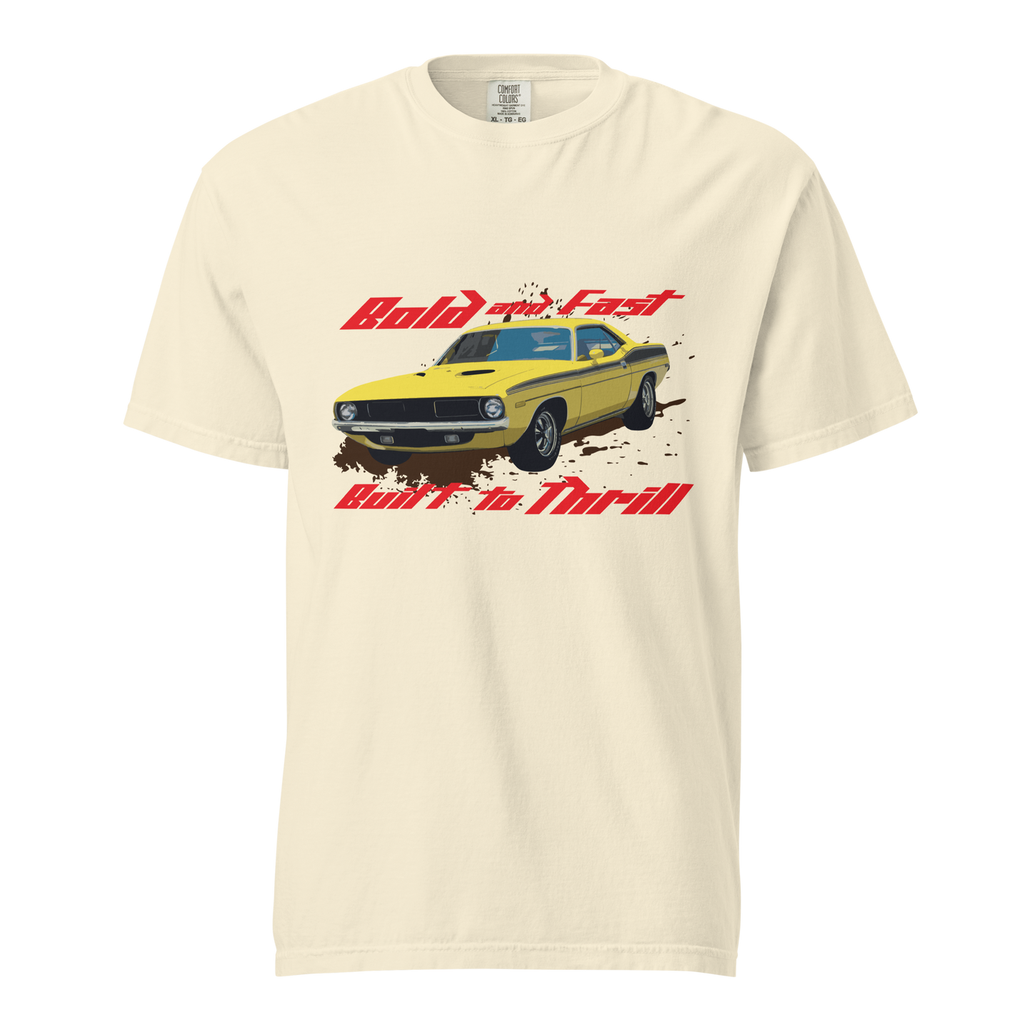 ${Plymouth Cuda (Heavyweight t-shirt)} ${Muscle Car Plymouth Cuda Unisex (Heavyweight t-shirt)} ${xadaprints.com} ${XADA PRINTS}