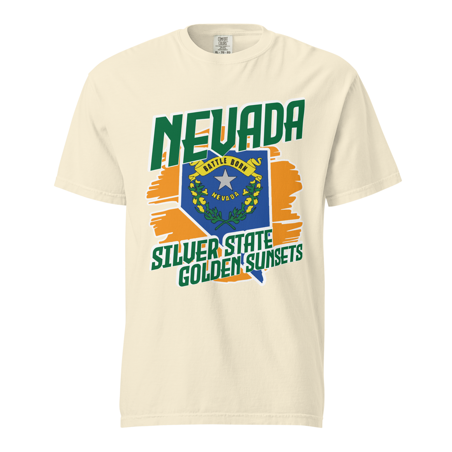 ${Nevada State (Heavyweight t-shirt)} ${USA Love Nevada State Unisex Garment-dyed t-shirt} ${xadaprints.com} ${XADA PRINTS