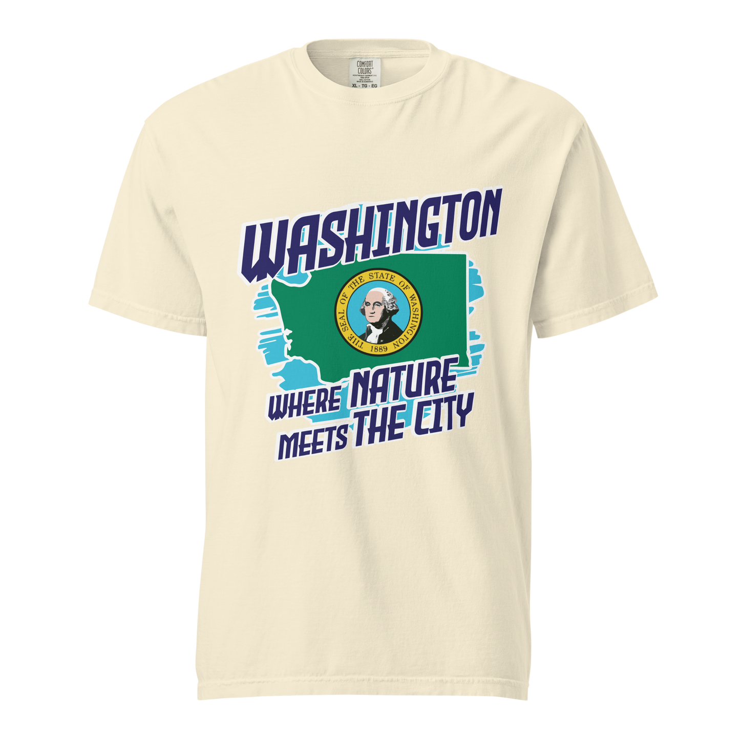 ${Washington State (Heavyweight t-shirt)} ${USA Love Washington State Unisex Garment-dyed t-shirt} ${xadaprints.com} ${XADA PRINTS