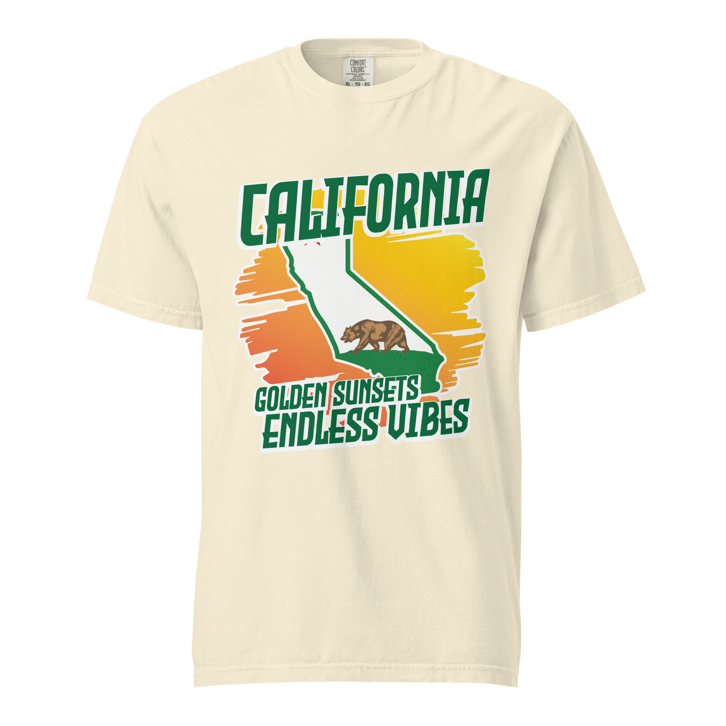 ${California State (Heavyweight t-shirt)} ${USA Love California State Unisex Garment-dyed t-shirt} ${xadaprints.com} ${XADA PRINTS