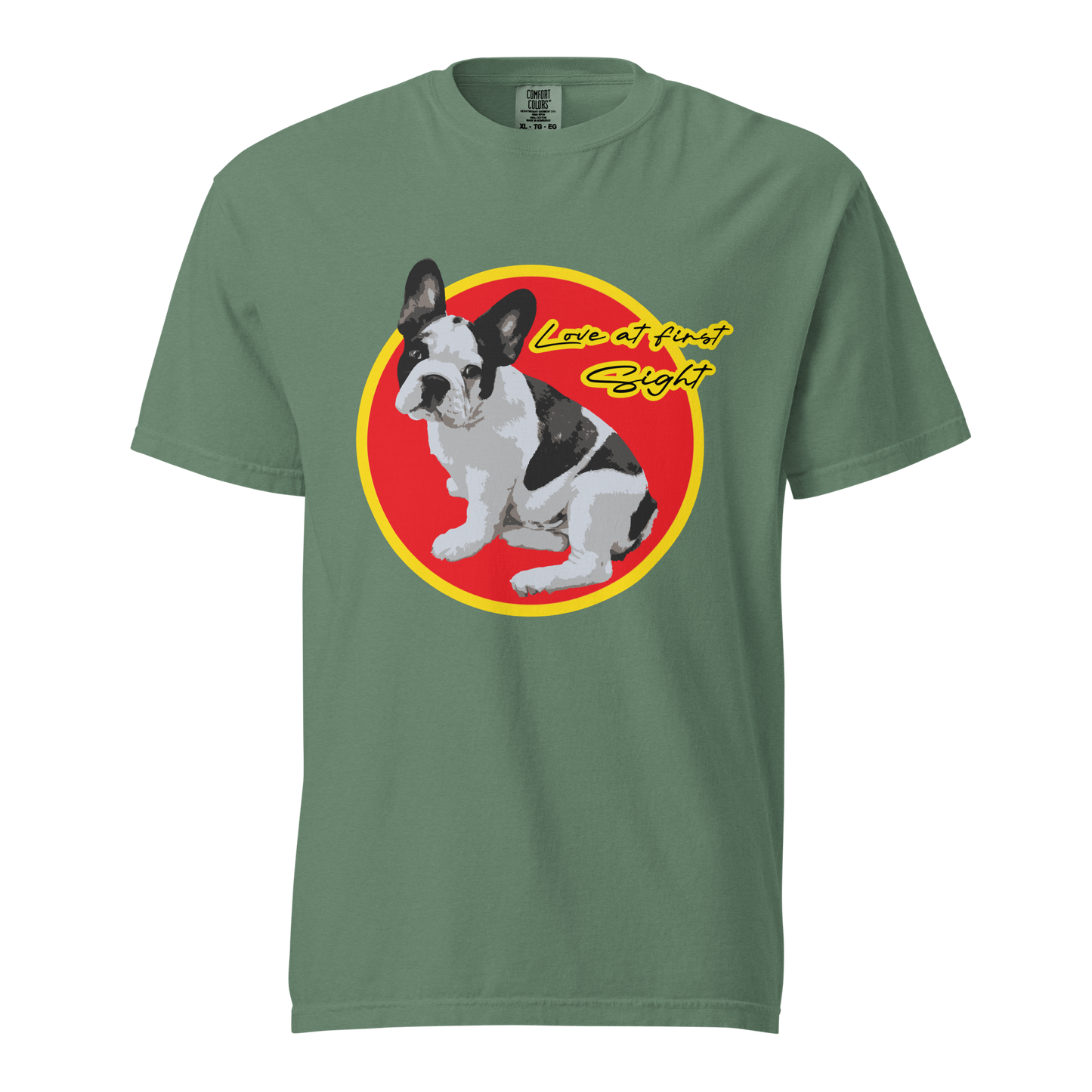 ${French Bulldog (Heavyweight t-shirt)} ${Pet Lovers French Bulldog Unisex (Heavyweight t-shirt)} ${xadaprints.com} ${XADA PRINTS}