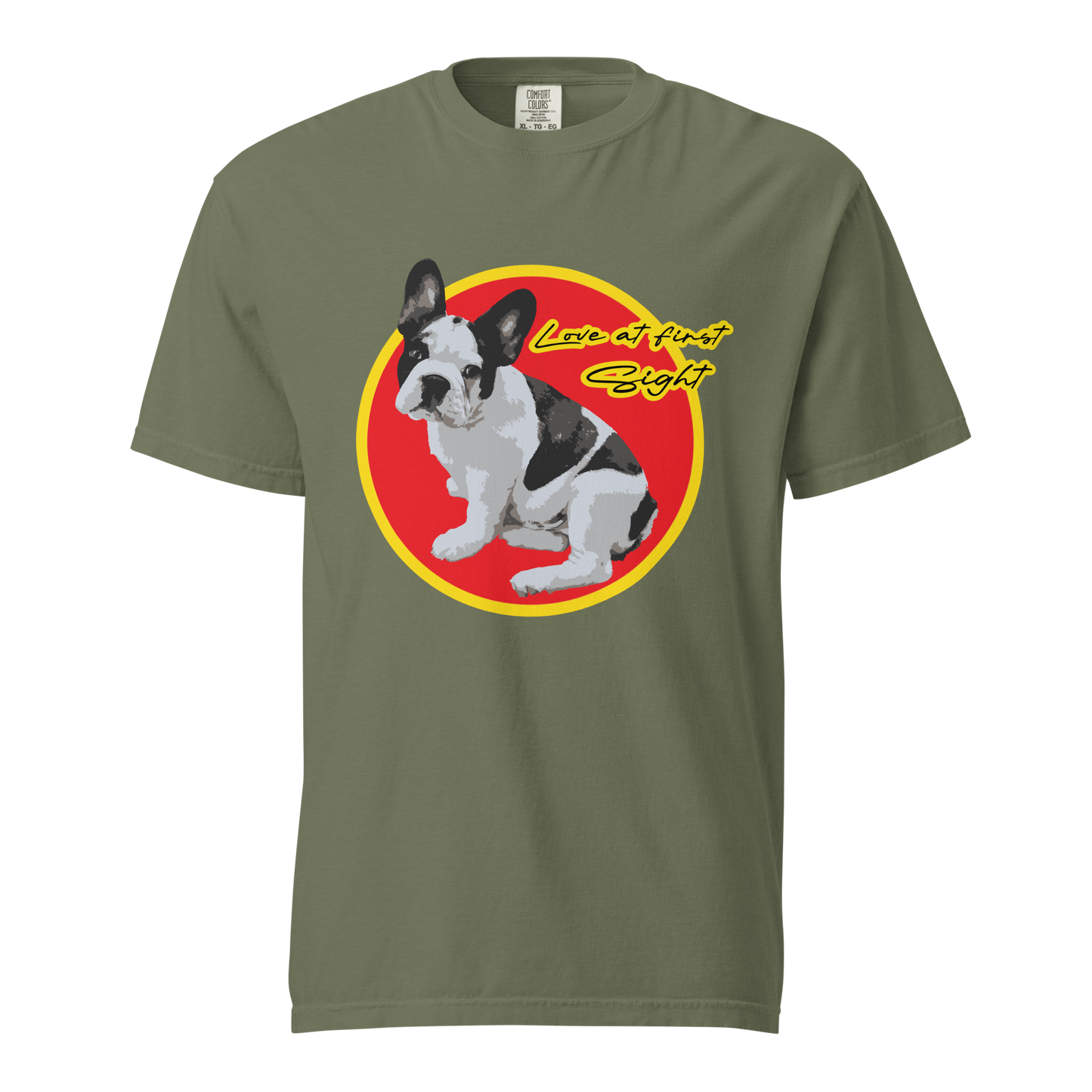 ${French Bulldog (Heavyweight t-shirt)} ${Pet Lovers French Bulldog Unisex (Heavyweight t-shirt)} ${xadaprints.com} ${XADA PRINTS}
