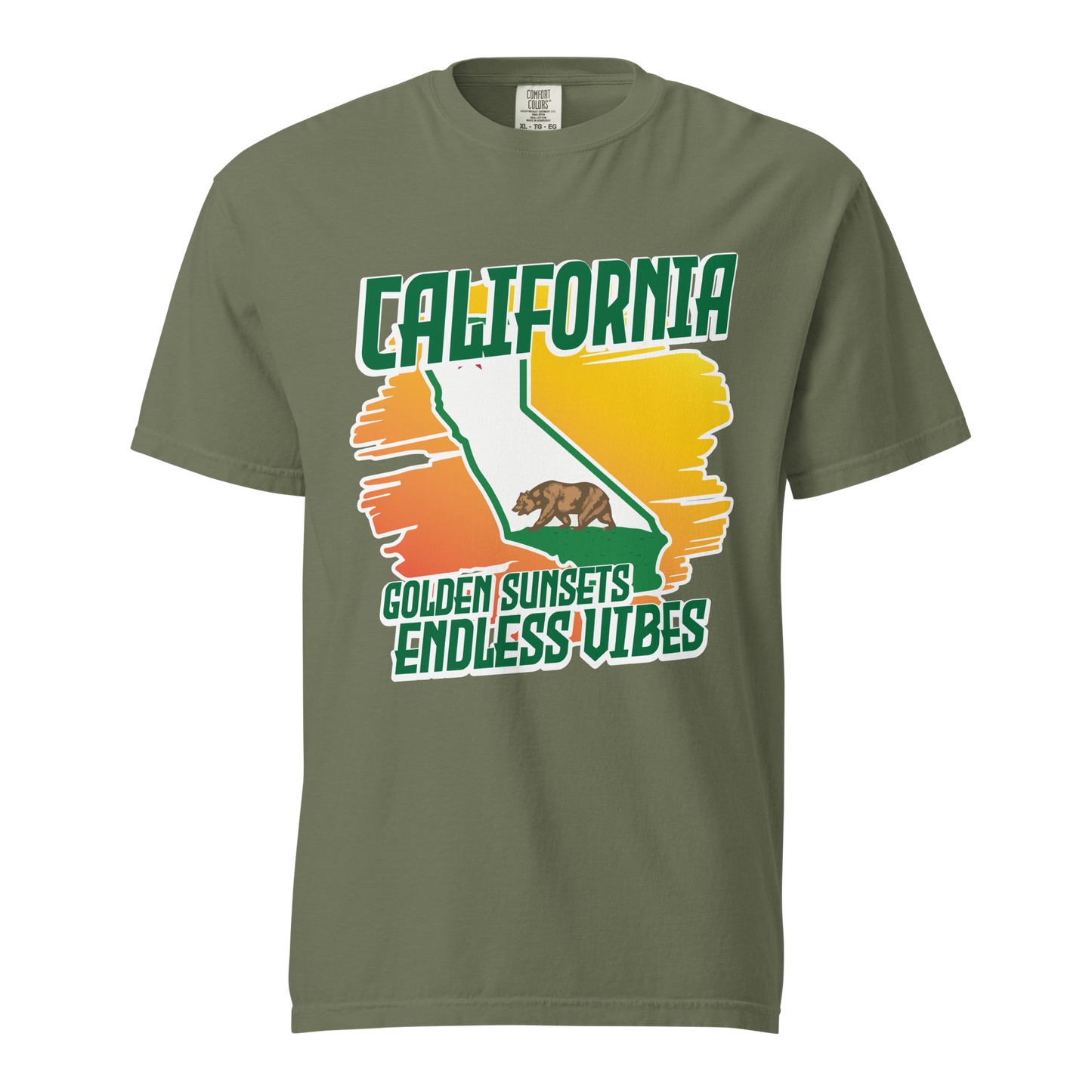 ${California State (Heavyweight t-shirt)} ${USA Love California State Unisex Garment-dyed t-shirt} ${xadaprints.com} ${XADA PRINTS