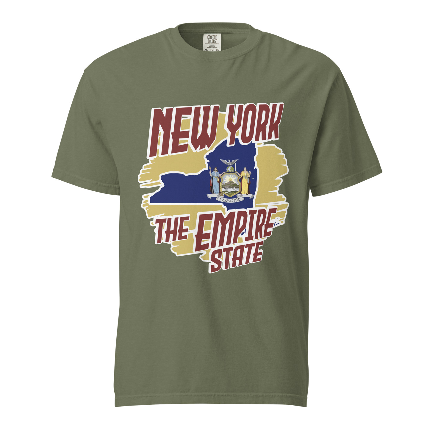 ${New York State (Heavyweight t-shirt)} ${USA Love New York State Unisex Garment-dyed t-shirt} ${xadaprints.com} ${XADA PRINTS