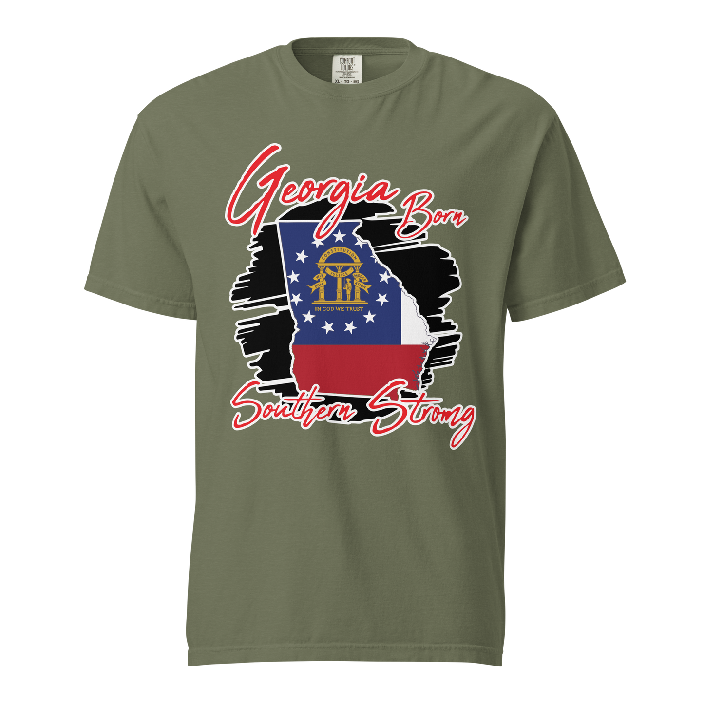 ${Georgia State (Heavyweight t-shirt)} ${USA Love Georgia State Unisex Garment-dyed t-shirt} ${xadaprints.com} ${XADA PRINTS