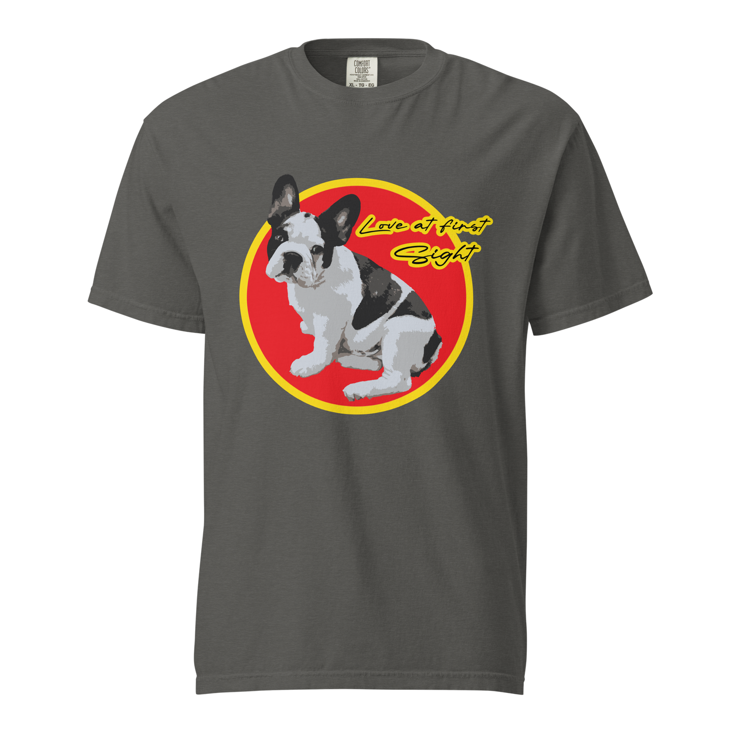 ${French Bulldog (Heavyweight t-shirt)} ${Pet Lovers French Bulldog Unisex (Heavyweight t-shirt)} ${xadaprints.com} ${XADA PRINTS}