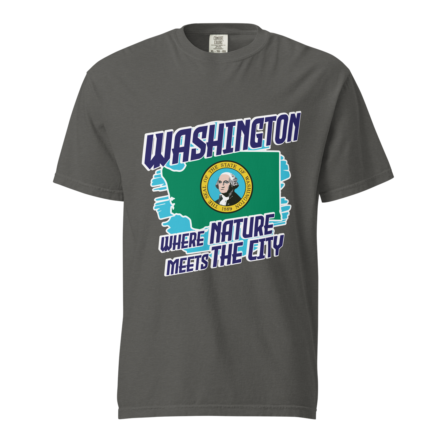 ${Washington State (Heavyweight t-shirt)} ${USA Love Washington State Unisex Garment-dyed t-shirt} ${xadaprints.com} ${XADA PRINTS