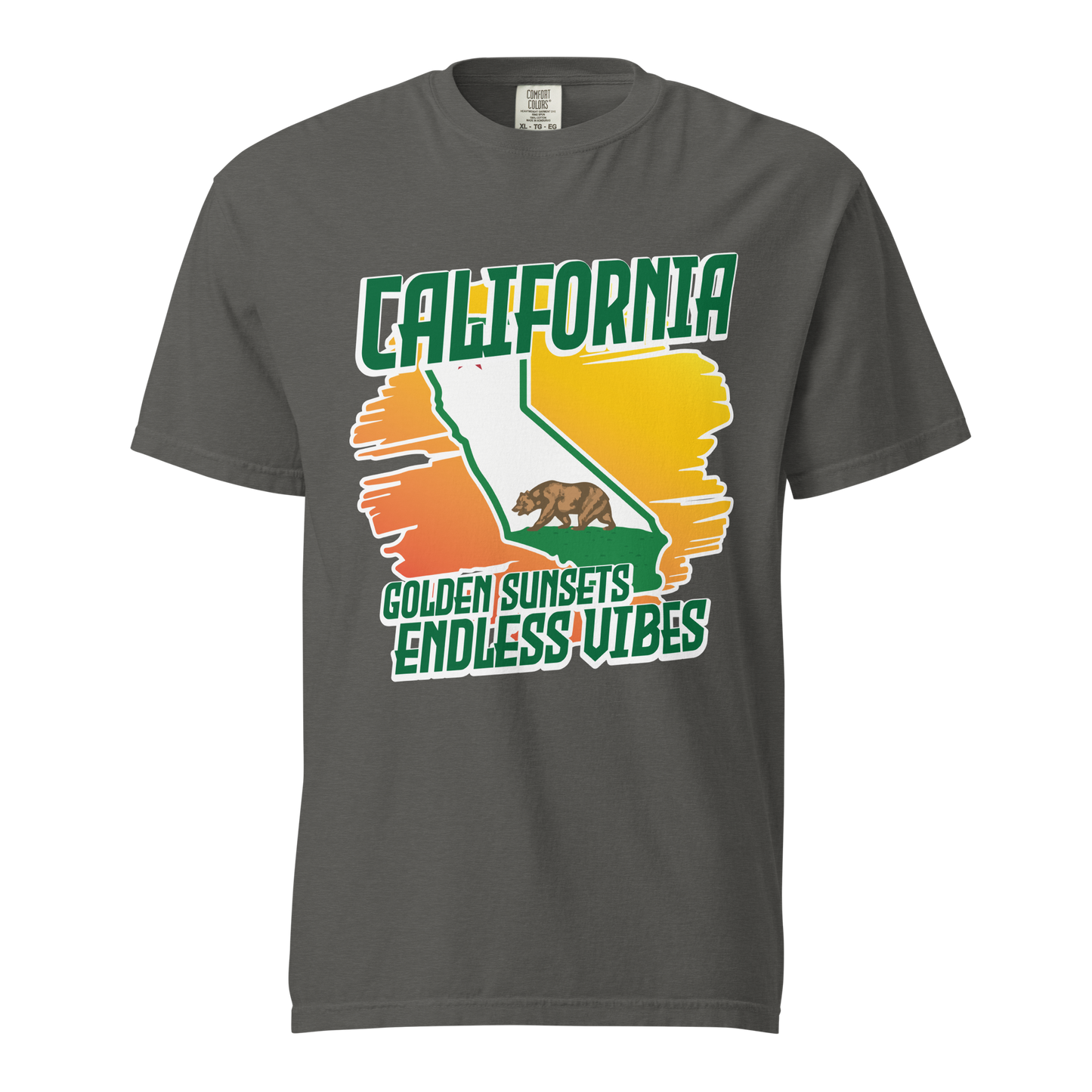 ${California State (Heavyweight t-shirt)} ${USA Love California State Unisex Garment-dyed t-shirt} ${xadaprints.com} ${XADA PRINTS