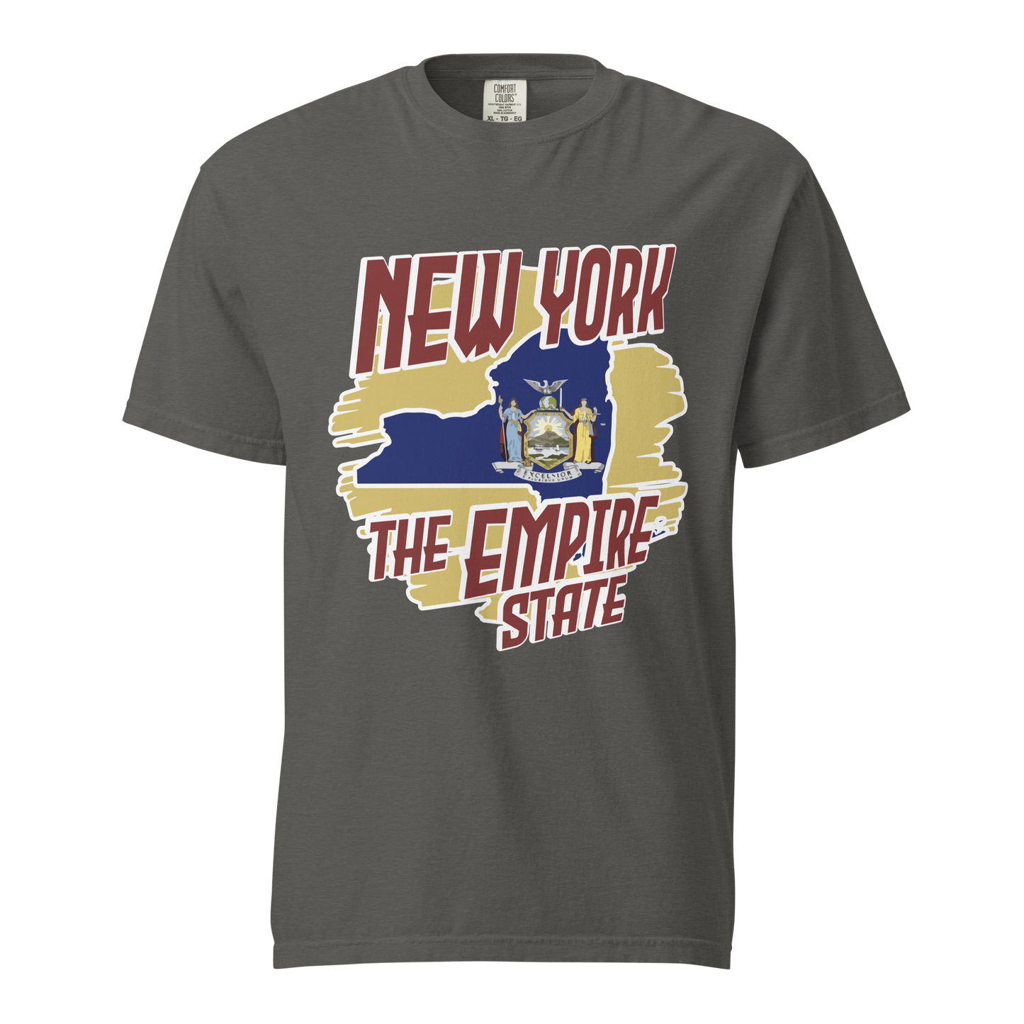 ${New York State (Heavyweight t-shirt)} ${USA Love New York State Unisex Garment-dyed t-shirt} ${xadaprints.com} ${XADA PRINTS