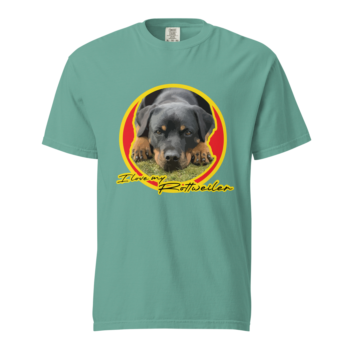 ${Rottweiler (Heavyweight t-shirt)} ${Pet Lovers Rottweiler Unisex (Heavyweight t-shirt)} ${xadaprints.com} ${XADA PRINTS}