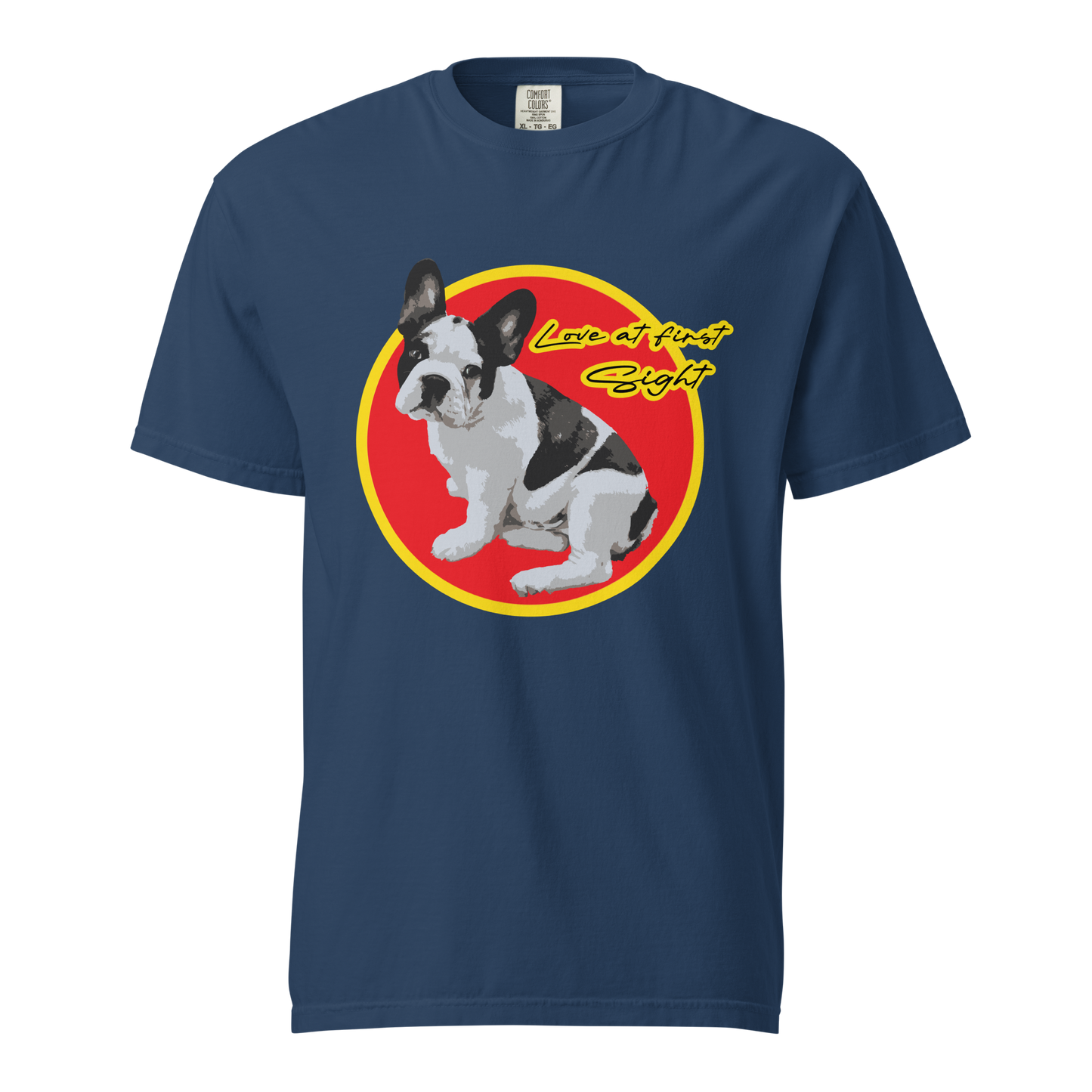${French Bulldog (Heavyweight t-shirt)} ${Pet Lovers French Bulldog Unisex (Heavyweight t-shirt)} ${xadaprints.com} ${XADA PRINTS}