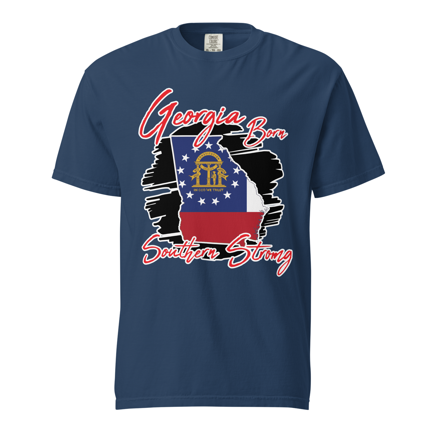 ${Georgia State (Heavyweight t-shirt)} ${USA Love Georgia State Unisex Garment-dyed t-shirt} ${xadaprints.com} ${XADA PRINTS