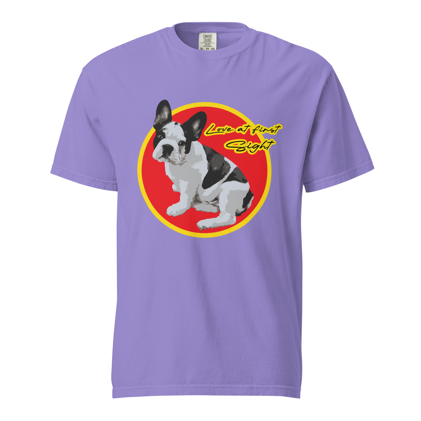 ${French Bulldog (Heavyweight t-shirt)} ${Pet Lovers French Bulldog Unisex (Heavyweight t-shirt)} ${xadaprints.com} ${XADA PRINTS}