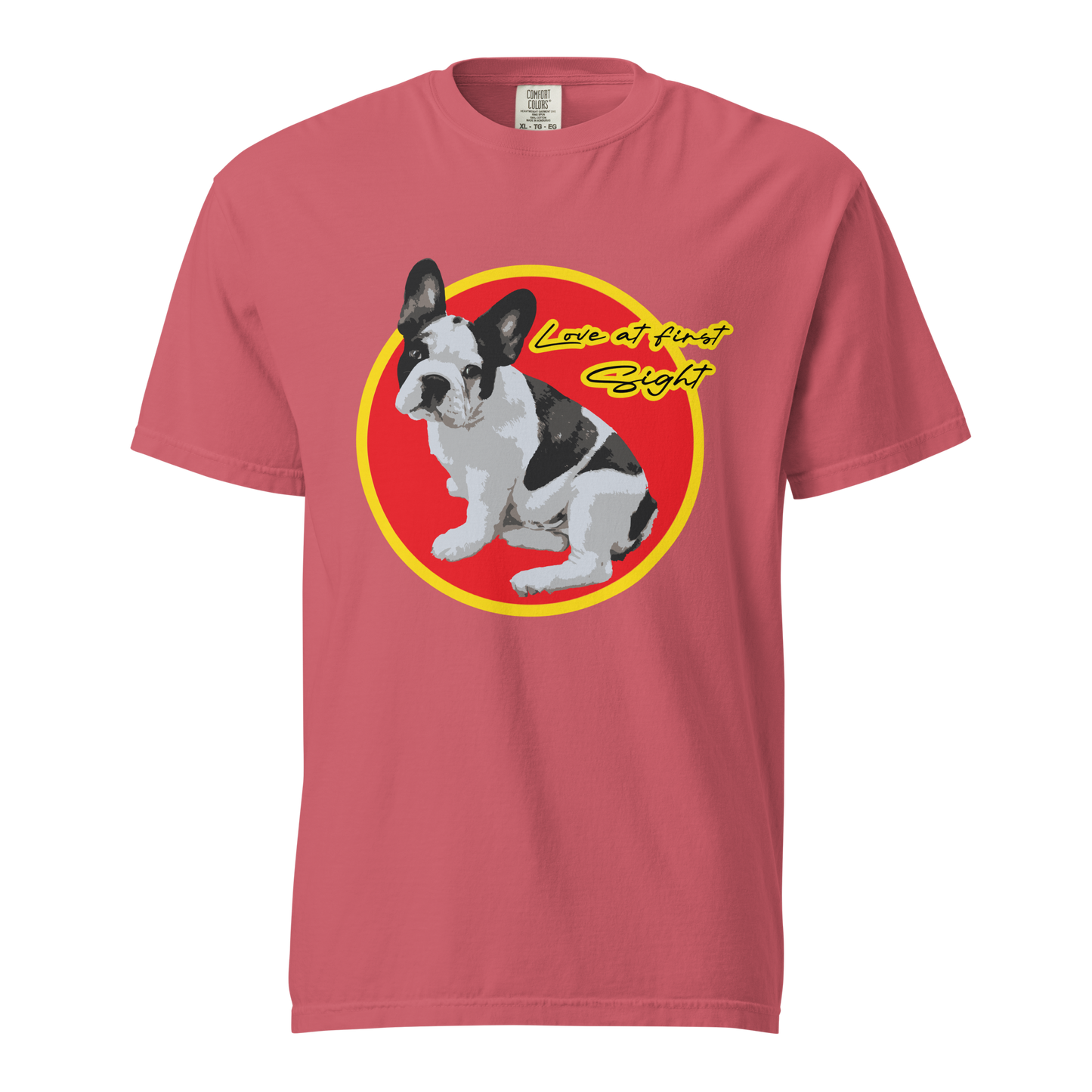 ${French Bulldog (Heavyweight t-shirt)} ${Pet Lovers French Bulldog Unisex (Heavyweight t-shirt)} ${xadaprints.com} ${XADA PRINTS}