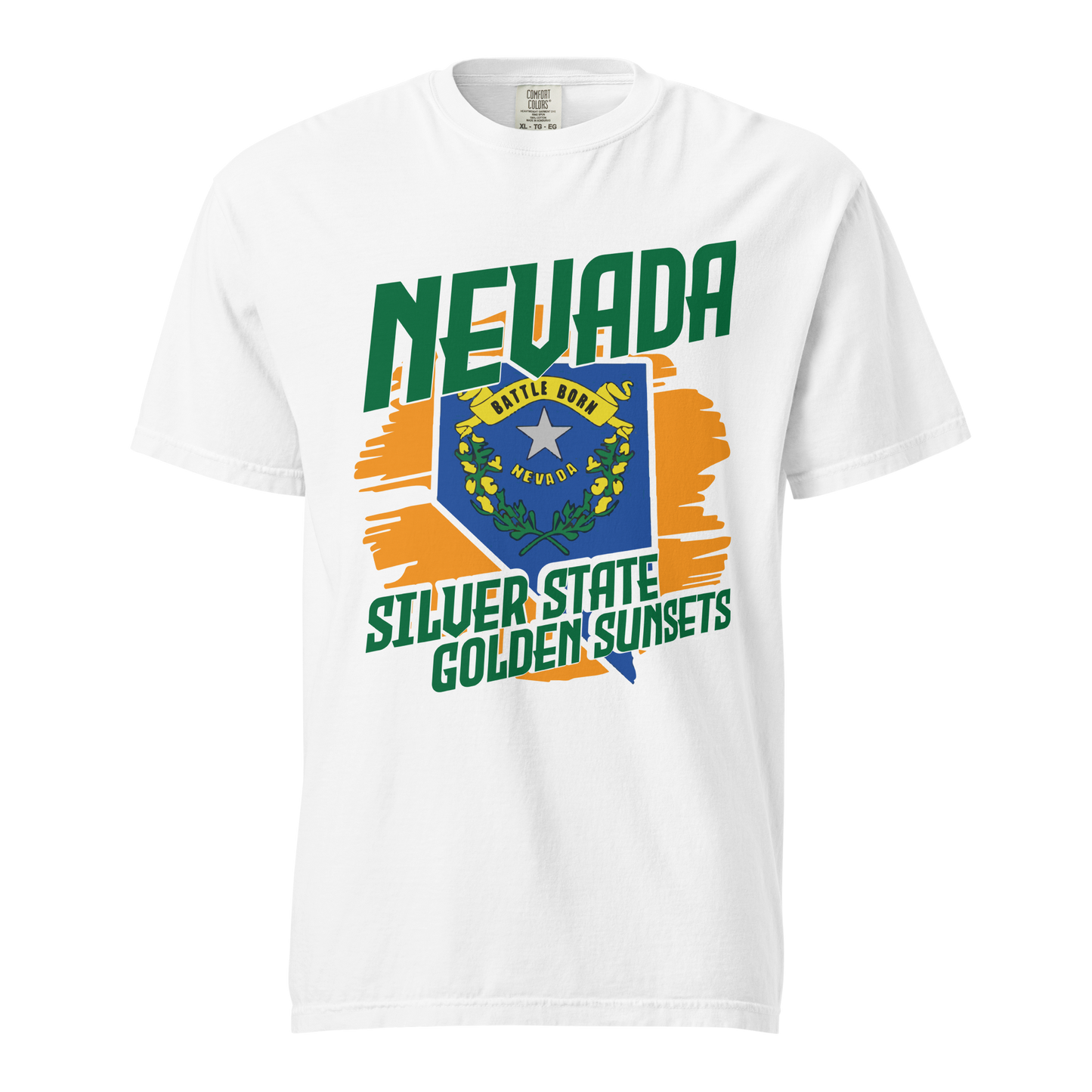 ${Nevada State (Heavyweight t-shirt)} ${USA Love Nevada State Unisex Garment-dyed t-shirt} ${xadaprints.com} ${XADA PRINTS