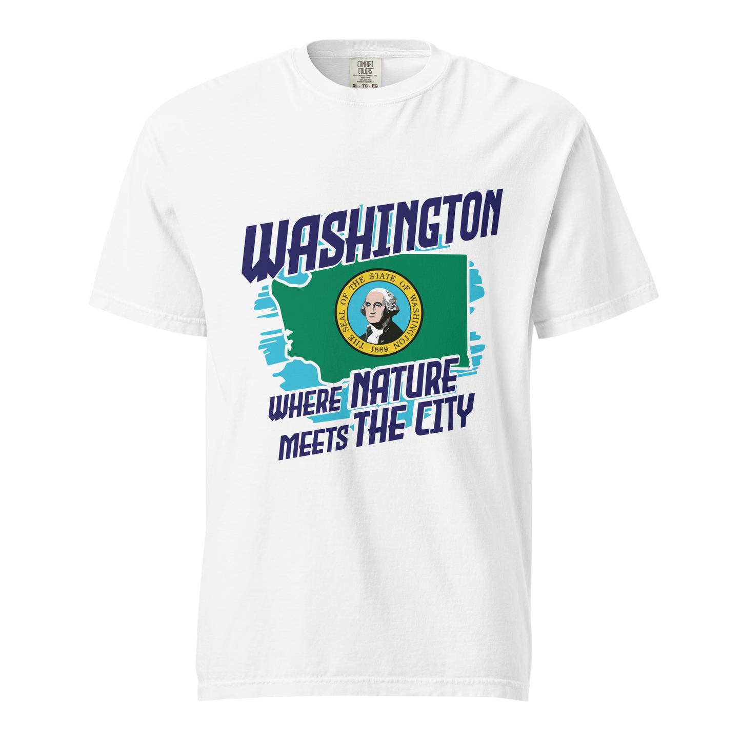 ${Washington State (Heavyweight t-shirt)} ${USA Love Washington State Unisex Garment-dyed t-shirt} ${xadaprints.com} ${XADA PRINTS