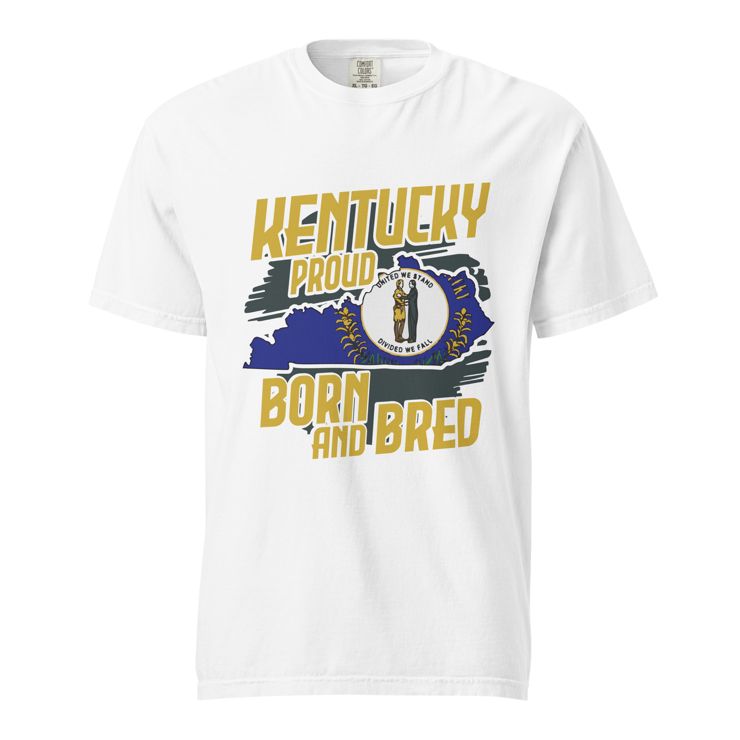 ${Kentucky State (Heavyweight t-shirt)} ${USA Love Kentucky State Unisex Garment-dyed t-shirt} ${xadaprints.com} ${XADA PRINTS