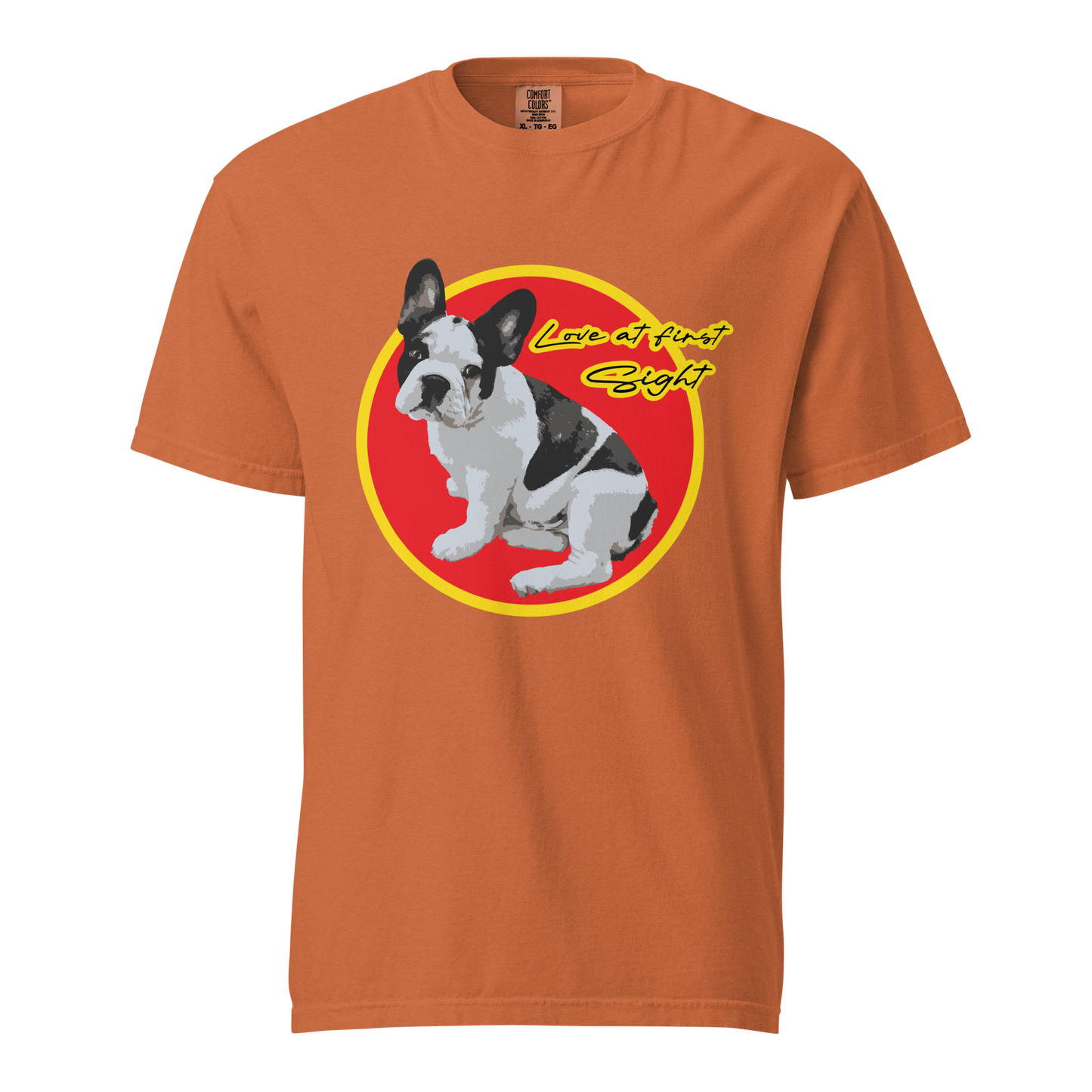 ${French Bulldog (Heavyweight t-shirt)} ${Pet Lovers French Bulldog Unisex (Heavyweight t-shirt)} ${xadaprints.com} ${XADA PRINTS}