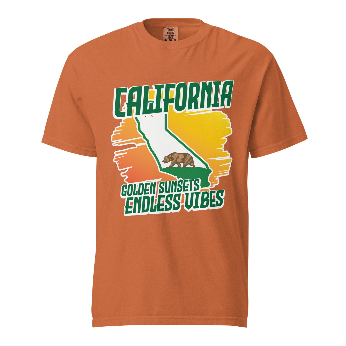 ${California State (Heavyweight t-shirt)} ${USA Love California State Unisex Garment-dyed t-shirt} ${xadaprints.com} ${XADA PRINTS
