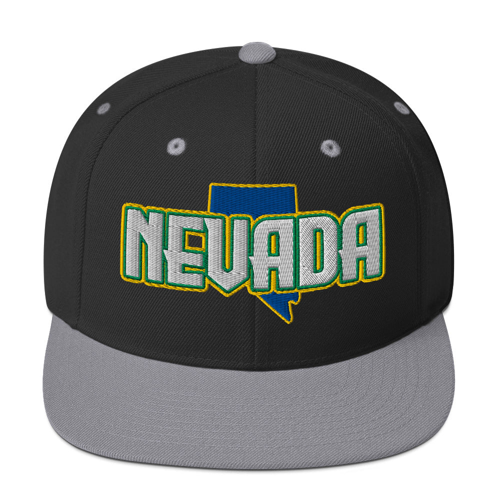 ${Nevada Baseball Cap} ${Cap with Nevada State map and Nevada name on it.} ${xadaprints.com} ${XADA PRINTS}