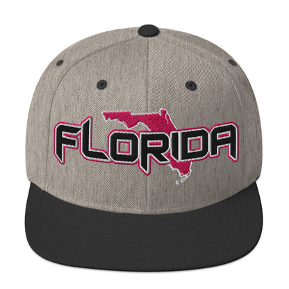${Florida Baseball Cap} ${Cap with Florida State map and Florida name on it.} ${xadaprints.com} ${XADA PRINTS}