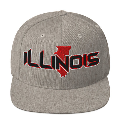 ${Illinois Baseball Cap} ${Cap with Illinois State map and Illinois name on it.} ${xadaprints.com} ${XADA PRINTS}